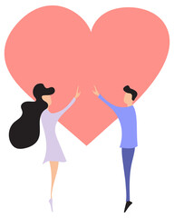 Love couple  gift card design template