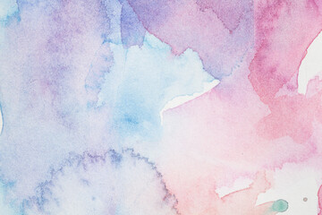 Watercolor paint stains. Background with faint texture and distressed vintage grunge and watercolor paint stains in elegant.