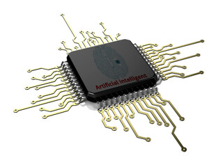 ,Ai chip, artificial intelligence,using command prompt for generates something, Futuristic...