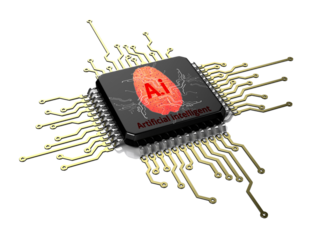 ,Ai chip, artificial intelligence,using command prompt for generates something, Futuristic technology transformation.
