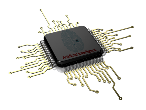 ,Ai chip, artificial intelligence,using command prompt for generates something, Futuristic technology transformation.