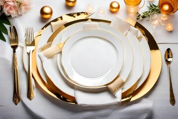 place setting for christmas
