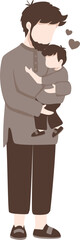 Muslim Father and Kid