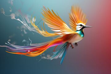 bird of paradise,bird of paradise in flight
