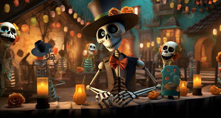 Closeup Young People in Costumes Clinking Glasses,Selfie of group of people of different ages looking into camera, people make funny faces, people dressed in halloween costumes and make-up, halloween
