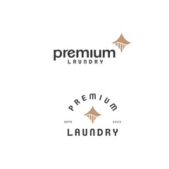 abstract symbol logo vector design ideas for laundry and clean business with premium, elegant, and modern styles isolated on white
