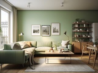 Unwind in the beauty of Apartment Green's room. AI Generation.