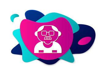 Color Grandfather icon isolated on white background. Abstract banner with liquid shapes. Vector