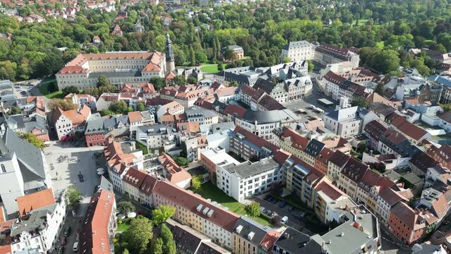 Drohnenaufnahmen Weimar in Th&uuml;ringen im Herbst