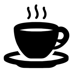 Vector aislado icono taza de café humeante