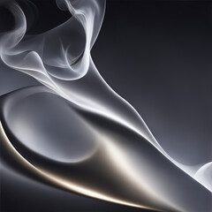 abstract background with smoke - Gray background - Smoke flame gray - Generative AI