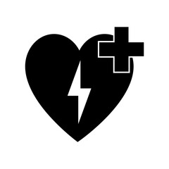 Obraz premium AED, first aid kit vector icon