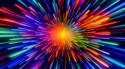 abstract colorful background vibrant and dynamic explosion of light.	