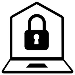 Icono o símbolo de ciberseguridad, antivirus. - obrazy, fototapety, plakaty
