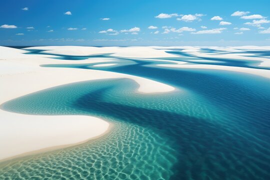 Aerial view of lagoon in Brazil