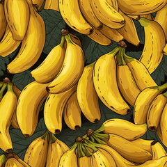 Seamless Pattern of Banana