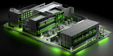 Building piping and energy systems. Generative AI. 