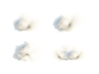 Fototapeta na wymiar A transparent realistic cloud on a transparent background 