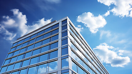 Fototapeta na wymiar Office building on a background of the blue sky.