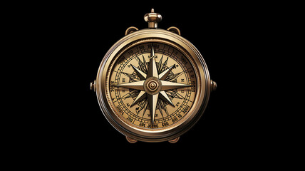 compass background isolated on black background