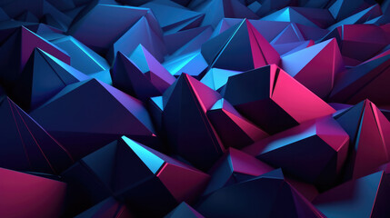 Obraz premium Mesmerizing 3D Style Geometry Abstract Background in Vibrant Colors, Ideal for Modern Designs and Artistic Concepts