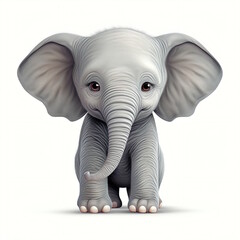 Obraz premium Cute Baby Giraffe Clipart with White Background