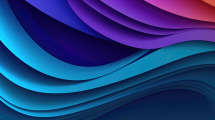 Fototapeta premium Vibrant waves: A colorful, curvy layered background, a symphony of hues and shapes creating a visually captivating and dynamic artistic masterpiece