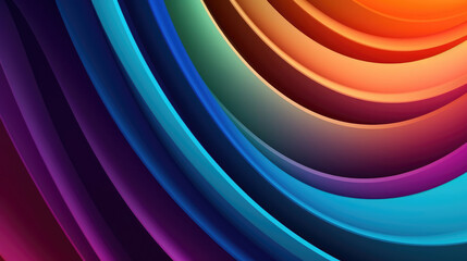 Vibrant waves: A colorful, curvy layered background, a symphony of hues and shapes creating a visually captivating and dynamic artistic masterpiece - obrazy, fototapety, plakaty