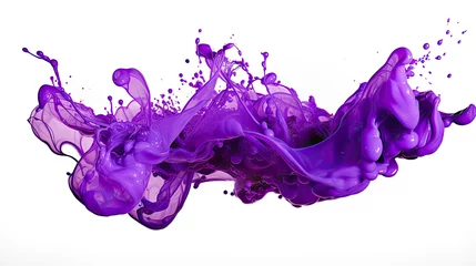 Fotobehang purple liquid splash isolated on white © RDO