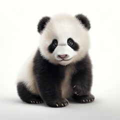 Obraz premium Adorable Baby Panda Clipart