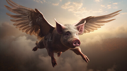 Pig flying wings