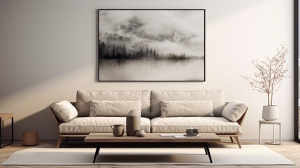 living room interior - generative ai