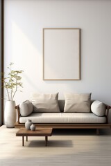 modern living room with sofa - generative ai