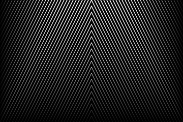 Diagonal stripe of rchevron style pattern. Design lines white on black background. Design print for illustration, textile, wallpaper, background. Set 3