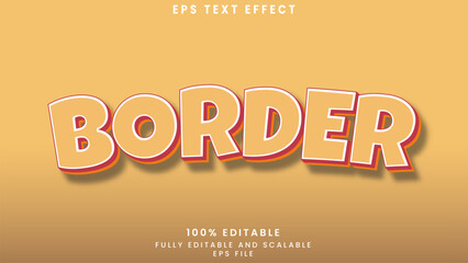 Fototapeta na wymiar Border editable text effect 