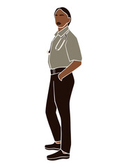 Fototapeta premium Abstract professional black doctor illustration. Vector illustration.