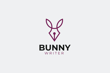 Rabbit Writer logo and Vector