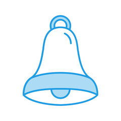 Christmas Bell Blue Icon Vector Illustration Isolated on Transparent Background. Use for Xmas, Decoration, Greeting Card Etc.