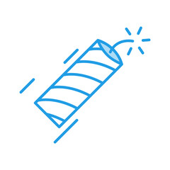 Boom Blue Icon Vector Illustration Isolated on Transparent Background. Use for Xmas, Decoration, Greeting Card Etc.