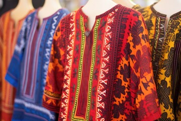 Fototapeta premium close up of african dashiki patterns