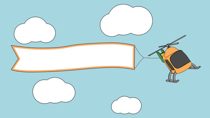 헬리콥터 헬기  현수막 Helicopter Banner © asri80
