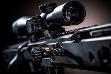 Fototapeta na wymiar close up of a trigger on an unloaded rifle