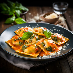 A plate of exquisite ravioli