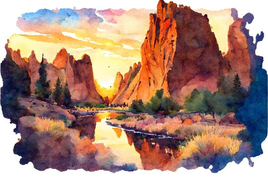 Smith Rocks Artwork Smith Rock Images – Browse 4,742 Stock Photos, Vectors, and Video ...