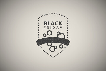 Black Friday poster stiker icon vector illustration in stamp style