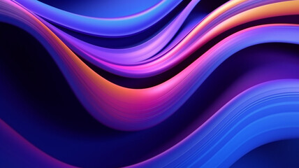 Fototapeta premium Spectrum of Liquid Dreams: A Mesmerizing 3D Ballet of Melted, Multicolored Chrome Foiled Liquid Waves in Abstract Elegance with Shining Hues