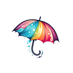 Colorful umbrella AI generative