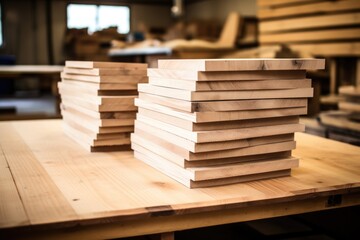 stacked wooden boards ready for a karate break
