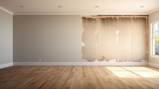 Empty Room Before And After Renovation - Home Refurnishment
