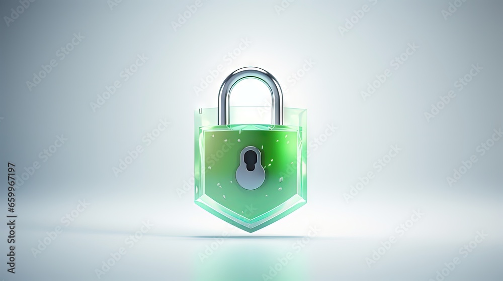 Aufkleber Secure connection, ssl shield protected symbols icon, https certificate privacy icon, secure secure data encryption technology on white background